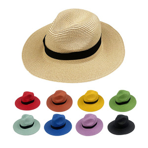 Go Party Chapeaux de protection solaire à large bord Chapeau d'herbe en papier respirant Rapide pliable Roll up Summer Beach Floppy Straw <span class=keywords><strong>Hats</strong></span> - Product Image 4