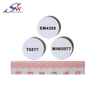 13.56MHz RFID NFC Coin Tags Autocollant Étiquettes Réinscriptible Rond PVC ABS Jetons pour Application Hôtel