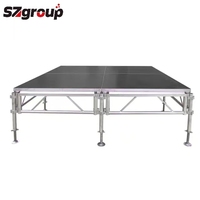 Scène mobile portable pliable en alliage d'aluminium avec système de son de tour Line Array intégré pour les fêtes de mariage