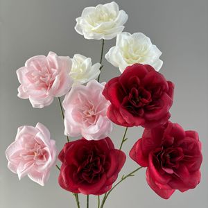 Pingping <b>Artificial</b> <b>Peony</b> Flowers 3-Head Silk Wedding Home Decor - Product Image 2