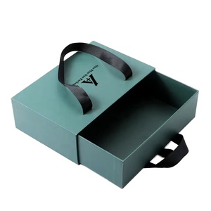 Recyclable Custom Digital Printing Square Jewelry <b>Box</b> Drawer <b>Box</b> Packaging for Clothing Eyewear Rings Watch Gift With Ribbon - Product Image 2