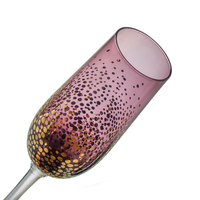Nouveau Design étoile décalcomanie rond points verres à vin à tige fine gobelet rouge verres à boire verres à Champagne
