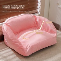 Lit pour animaux de compagnie classique de haute qualité, amovible, lavable en machine, sans perte de poils, chaud, respirant, pour une utilisation en intérieur, pour chats et chiens