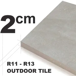 R11 anti kayma mat kumtaşı 60x60 açık seramik yer karoları arka bahçe için