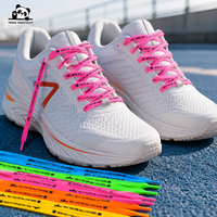 Lacets de chaussures en polyester personnalisés en gros, imprimés en sublimation couleur pleine, avec logo pour chaussures