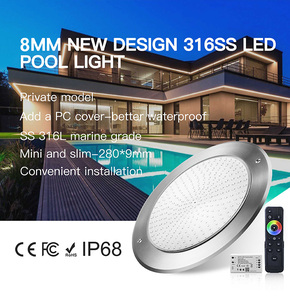 Lampe sous-marine plate et fine pour smartphone 35W RGBW 12V, en acier inoxydable 316SS, remplie de résine, éclairage LED pour <span class=keywords><strong>piscine</strong></span> - Product Image 2