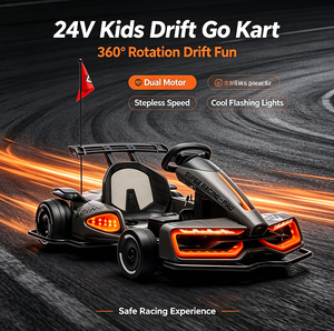 Nuevo Go Kart para Niños, Auto de Juguete con Motor Silencioso, Asiento para Padres e Hijos, Control Remoto 2.4G, 24V14AH, Auto de Derrape para Niños de 2 a 4 Años - Product Image 1