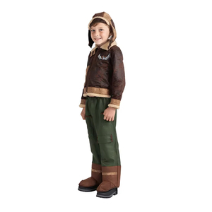 Usine 2025 nouvelle mode Polyester <span class=keywords><strong>aviateur</strong></span> enfants jeu de rôle Costume froid hiver vestes avec chapeau et pantalon - Product Image 1