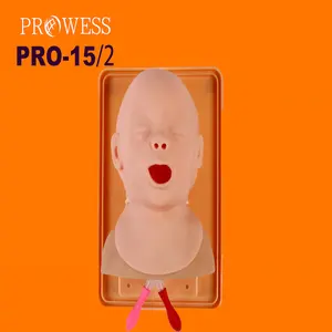 Cabeza de bebé infantil avanzada PRO-15/2 para modelo de intubación traqueal humana de tráquea pediátrica