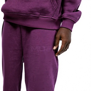 Custom Logo Tracksuit <b>Men</b> 100% Cotton Heavyweight Hoodie & Sweatpants Set Loose Fit Winter Streetwear OEM Wholesale - Product Image 6