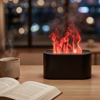 Diffuseur d'arômes 3D à effet flamme, humidificateur, éclairage LED, design écologique, alimentation USB, ultrasonique, grande capacité pour la maison et l'hôtel