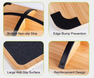 Planche d'équilibre pour enfants et adultes, pour la prévention des blessures, antidérapante, en bois, amélioration de la forme physique, maison, hôtel, design modulaire - Product Image 2