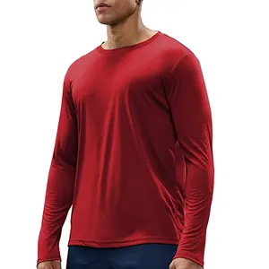 2022 new slim mesh men's long sleeve cool dri t-shirt upf 50 long sleeve t shirt for sublimation