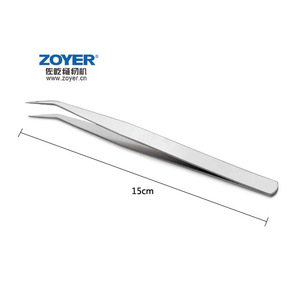 Zoyer Stainless Steel Tweezers 102B Smooth Tip For Threading And Wire Clamping <b>DIY</b> <b>Tools</b> - Product Image 3