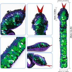 Gelang jepret ular desain baru anak-anak gelang payet berkilau warna ganda gelang pesta Anak hadiah Hari anak-anak - Product Image 3
