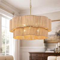 Luminaire suspendu en corde de chanvre, lustre moderne nordique pour salon, chambre, café, restaurant, ferme, boutique, villa, cuisine