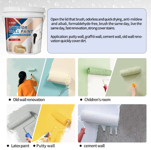 Direct émulsion acrylique sans formaldéhyde <span class=keywords><strong>couleur</strong></span> Latex <span class=keywords><strong>peinture</strong></span> murale intérieure salon <span class=keywords><strong>chambre</strong></span> d'enfant <span class=keywords><strong>chambre</strong></span> appartement - Product Image 2