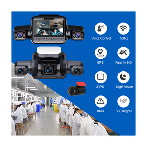 กล้องติดรถยนต์ Ad-360 AI DMS Dash <span class=keywords><strong>Cam</strong></span> ความละเอียด 3k กล้อง 4 ตัว พร้อม G-sensor บันทึกภาพ 24 ชม. ระบบตรวจจับการจอด และบันทึกวีดีโอ DVR สำหรับรถยนต์ - Product Image 1