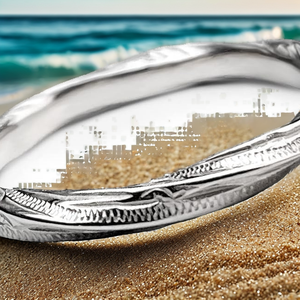 Anillo de Pareja <span class=keywords><strong>Caron</strong></span> de Acero Quirúrgico con Diseño Trenzado Unisex Hawaiano (Plata Hawaiana Talla 17) Hecho en China - Product Image 2