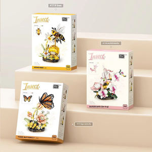 Nouveauté Unisex Fleurs DIY Micro Particules Blocs de Construction Puzzle en Plastique Jouet Insecte Briques Jouet Éducatif pour Enfants - Product Image 6
