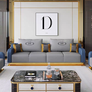 مجموعة أثاث إيطالية فاخرة عصرية راقية من الخشب الصلب مع ملء الإسفنج للفيلات - Product Image 3