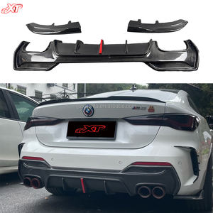 Difusor de parachoques trasero de fibra de carbono estilo G22 3D para <span class=keywords><strong>BMW</strong></span> 4 Series G22 G23 Coupe Spoiler Lip Body Kit <span class=keywords><strong>2020</strong></span> + - Product Image 1