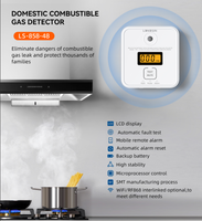 Détecteur de monoxyde de carbone (CO) pour usage domestique, norme européenne EN50291, en matériau ABS, à fixation murale, avec alarme sonore et lumineuse.