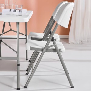 ميامي ظهر كراسي راتنج بلاستيكية بيضاء أنيقة متينة ومثالية للمناسبات الداخلية والخارجية - Product Image 5