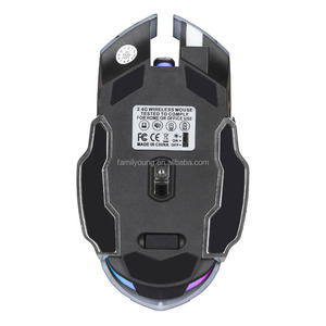 2.4G <span class=keywords><strong>Mouse</strong></span> Wireless Gaming <span class=keywords><strong>Mouse</strong></span> RGB ricaricabile USB con 7 colori retroilluminati 6 pulsanti silenziosi Dual Mode per Computer portatile PC - Product Image 6