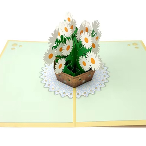 3D Popup flor blanca Tarjetas Felicitaciones Regalos para Mujeres Jefe Mejores Amigos Madre Padres <span class=keywords><strong>Cumpleaños</strong></span> Aniversario - Product Image 1