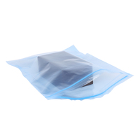 Sacs de protection électrostatique en plastique transparent LDPE rose et bleu personnalisés avec logo, sac à fermeture éclair