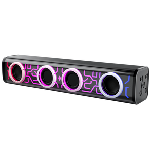 Barre de son TV puissante 8W 1500mA, audio box, filaire et sans fil BT TF AUX TWS, haut-parleur surround domestique pour PC, cinéma, Aux - Product Image 3