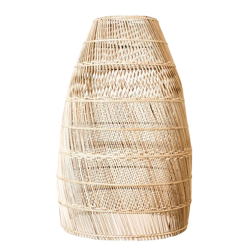 New deals rattan light shade ceiling pendant big vintage rattan lamp shade sturdy easy to hang with E27 socket