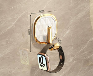 강력 접착식 골드 데코 아크릴 벽 후크, 주방 및 욕실용 수건 모자 가방 키걸이 - Product Image 5
