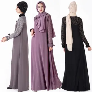 새로운 패션 터키 두바이 Caftan 라마단 Abaya 이슬람 Kaftan 드레스 여성 터키어 이슬람 의류