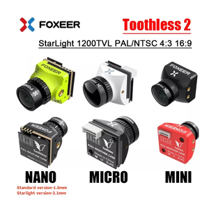Cámara FOXEER Toothless 2 Micro/Mini/Nano CMOS 1/2 StarLight 1200TVL, Material ABS, Multifunción, 4:3 16:9, Accesorios para Drones - Product Image 6