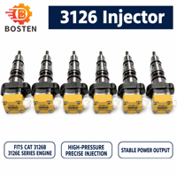 Injecteur de carburant Diesel 222-5965 188-1320 178-0199 198-6605 pour moteur de série CAT 3126B 3126E, pièces du système moteur d'excavatrice