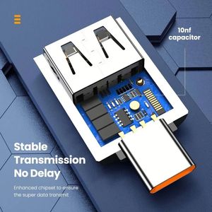 High Quality Type <b>C</b> OTG Adapter 240W Quick High Speed Data Transfer <b>USB</b>-<b>C</b> Female To Male Adapter For Notebook For Tablet - Product Image 5