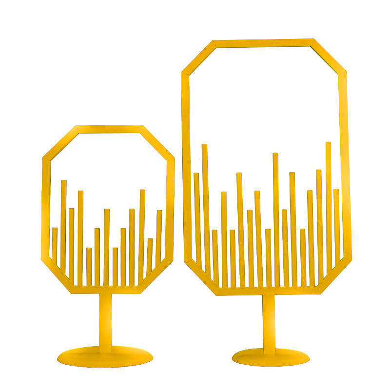 Iron Ornaments Decoration Geometric Road Leading Wedding Floral Arrangement Table Centerpiece Wedding Decoration