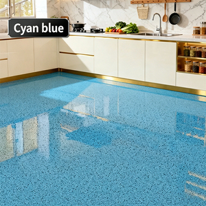 Peinture de sol auto-nivelante effet marbre, revêtement de béton pour atelier industriel, époxy résistant à l'usure pour extérieur avec sable de quartz coloré - Product Image 6
