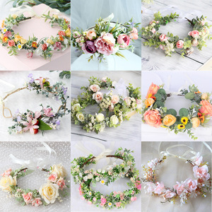 Couronne <span class=keywords><strong>de</strong></span> mariée en fleur pour femme, couronne, accessoire <span class=keywords><strong>de</strong></span> photos, mariage, Festivals, - Product Image 4