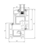 Ventana Abatible Interior Serie 60 Sohi, Directo de Fábrica, Acero Plástico, Resistente a la Presión, para Almacenes, Áticos y Balcones