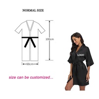 Peignoir Kimono Personnalisé avec Logo, Imperméable, avec Poches, pour Salons de Beauté, Spas, Clients, Invités, Barbiers, Cape de Coiffure, Blouse de Travail pour Femmes et Hommes