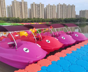 <span class=keywords><strong>Pédalo</strong></span> de type requin pour quatre personnes 2023 avec <span class=keywords><strong>toboggan</strong></span>, bateau à pédales aquatique, bateau de loisirs pour parc d'attractions - Product Image 4