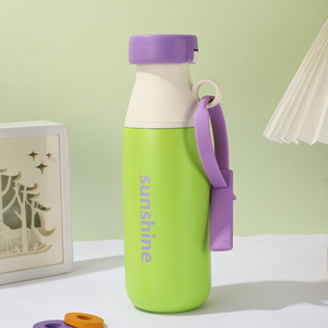 Nouvelle Bouteille Isotherme en Acier Inoxydable Haut de Gamme, Tasse Portable au Design Mignon, Ouverture à un Clic, Double Usage Extérieur - Product Image 6