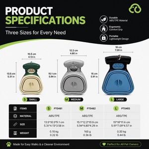<span class=keywords><strong>Recogedor</strong></span> <span class=keywords><strong>de</strong></span> Excrementos para Mascotas <span class=keywords><strong>de</strong></span> Diseño Superior, Tallas S/M/L, Certificaciones FCC y CE, Personalizable, Sin Dropshipping - Product Image 3