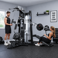 Machine de musculation multi-stations tout-en-un 3 postes, 50+ fonctions, pile de poids 80 kg, corps entier, acier au carbone Q235, charge 450 kg, usage commercial