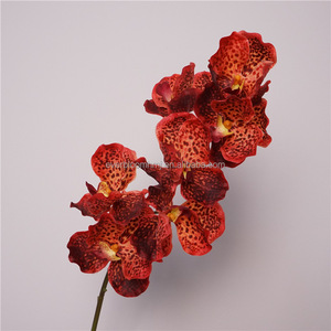A122 Vente en gros de décoration florale pour chambre <span class=keywords><strong>Vanda</strong></span> Real Touch 3D <span class=keywords><strong>Vanda</strong></span> Miss Joaquim Fleurs d'orchidées artificielles pour la maison Occasions du Nouvel An - Product Image 6