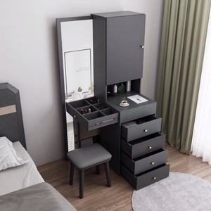 Juego de Dormitorio para Mujer en Color Blanco 2022, Muebles Ahorradores de Espacio, Tocador Multifuncional con Espejo - Product Image 5