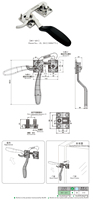 Loquet de poignée de Compression en acier SK1-601 pour le type de serrure d'armoire de chambre d'essai de verrouillage de porte et d'armoire